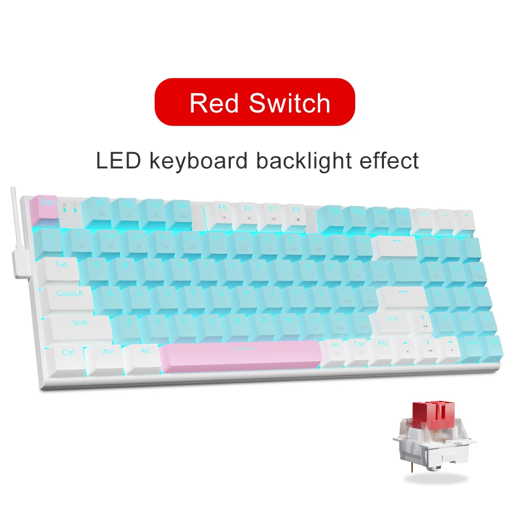 E-YOOSO Z19 USB Mechanical Gaming Keyboard Blue Red Switch 94 Keys