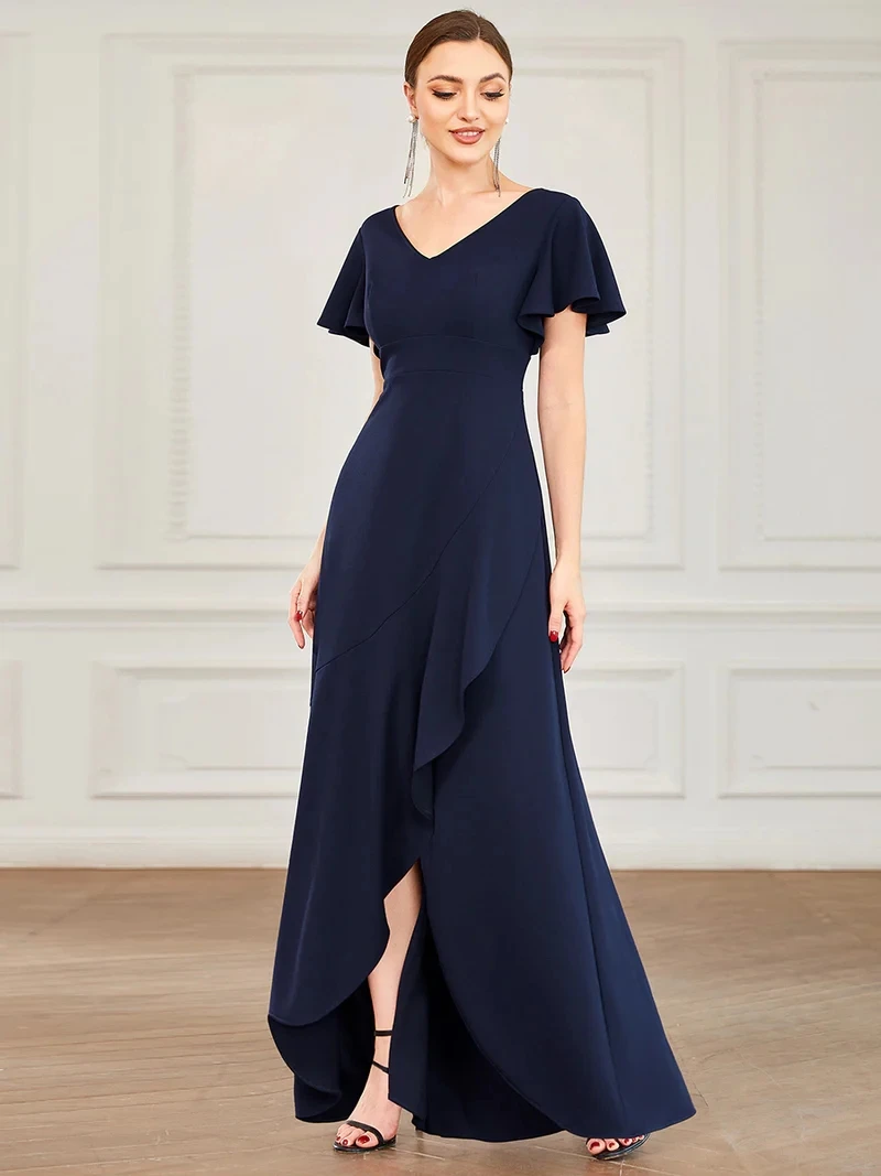 Tanie Eleganckie suknie wieczorowe szelki z dekoltem w szpic linia koronkowa
