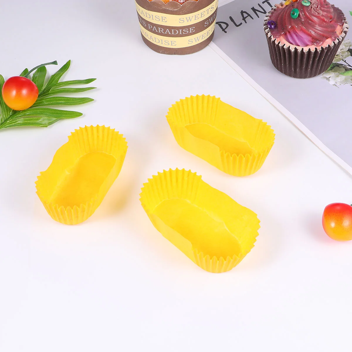 

Doitool Paper Bowls 1000Pcs Loaf Bread Baking Liners Oval Cake Paper Tray Bread Baking Cups Regular Ridged Elliptical Paper