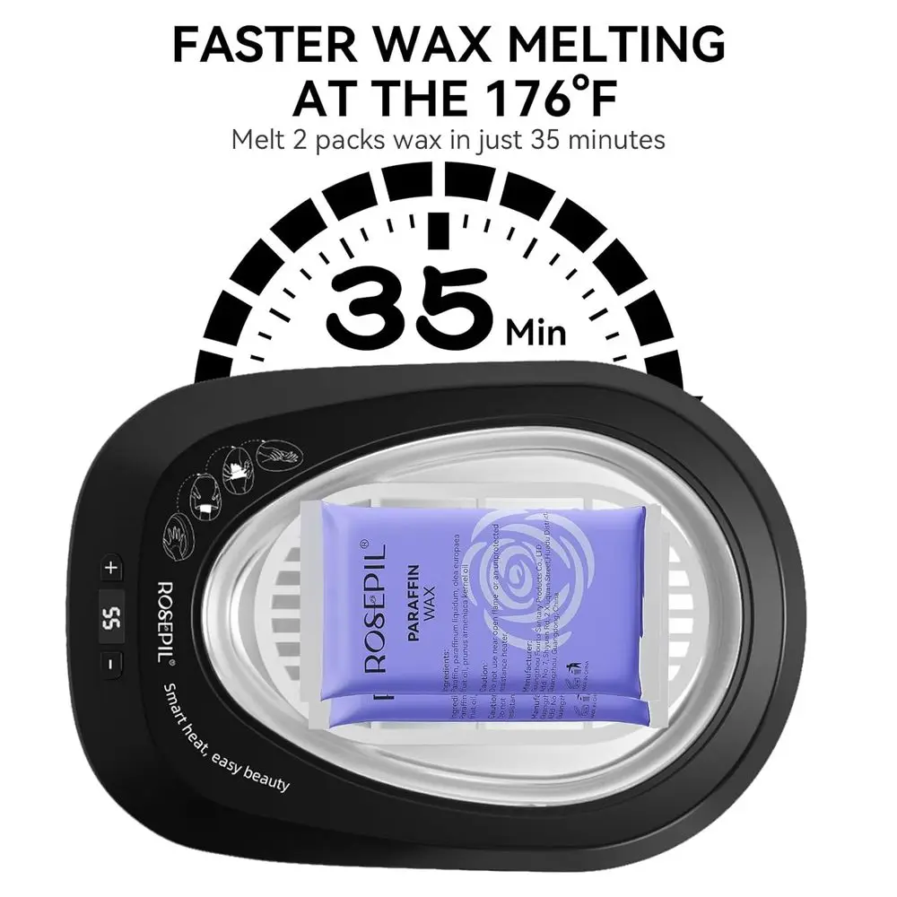 Intelligent Paraffin Wax Machine, Hands-Free, 6 Pcs Wax Included, Spa-Grade for Bath or Home Use