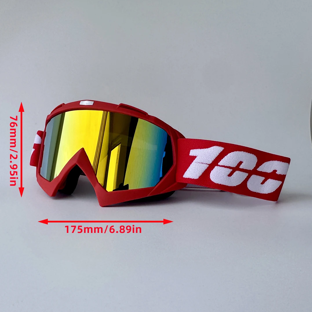 100-Motocross-Brille für Herren, Outdoor-Sport, Rennen, schützende Motorradbrille, Damen, Off-Road, ATV, Fahrrad, winddicht, Sandbrille – Detail 1