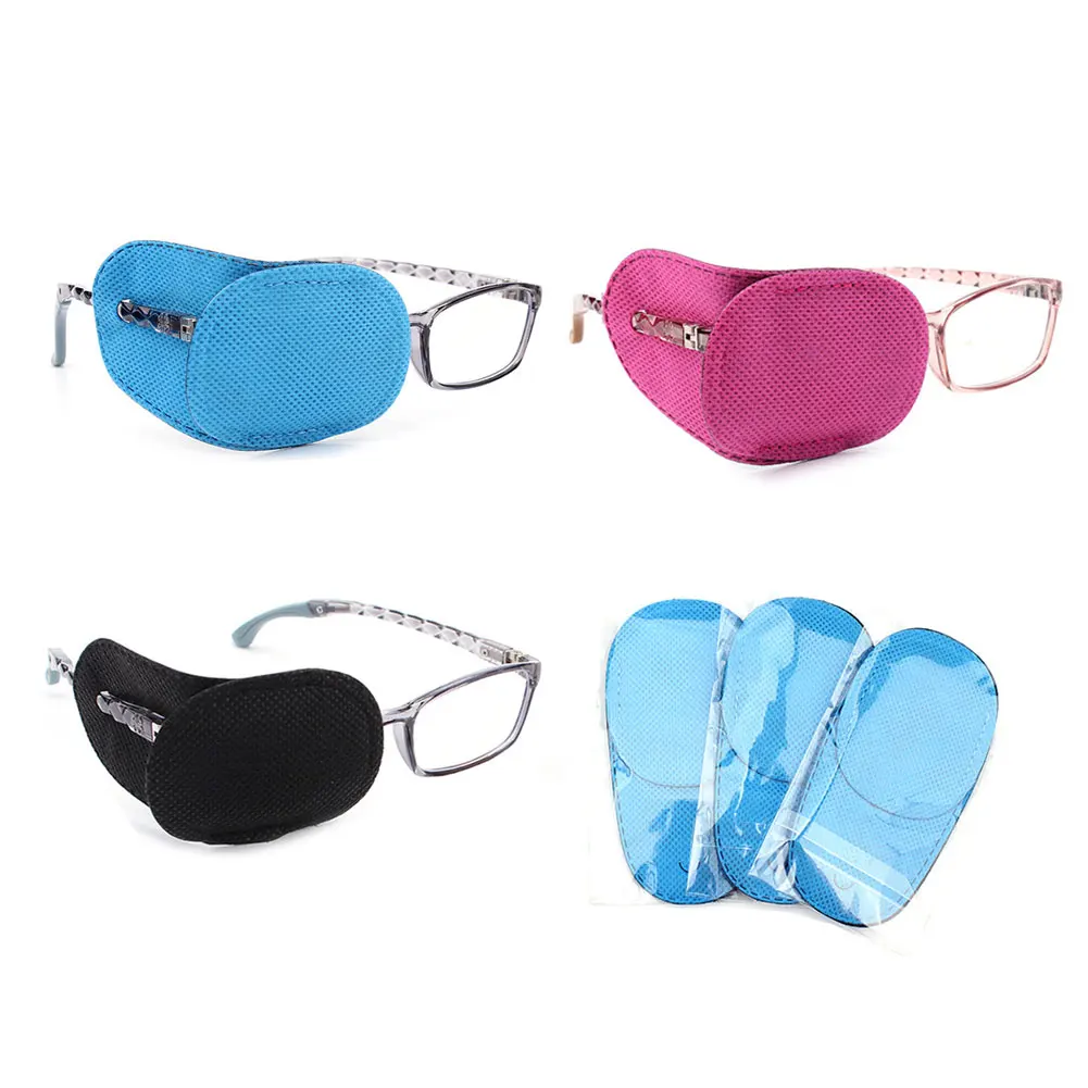 6 Pcs Children Amblyopia Eye Patches For Treating Strabismus Glasses Therapy Kids Corrective Vision Glasses Case Reusable Soft 4
