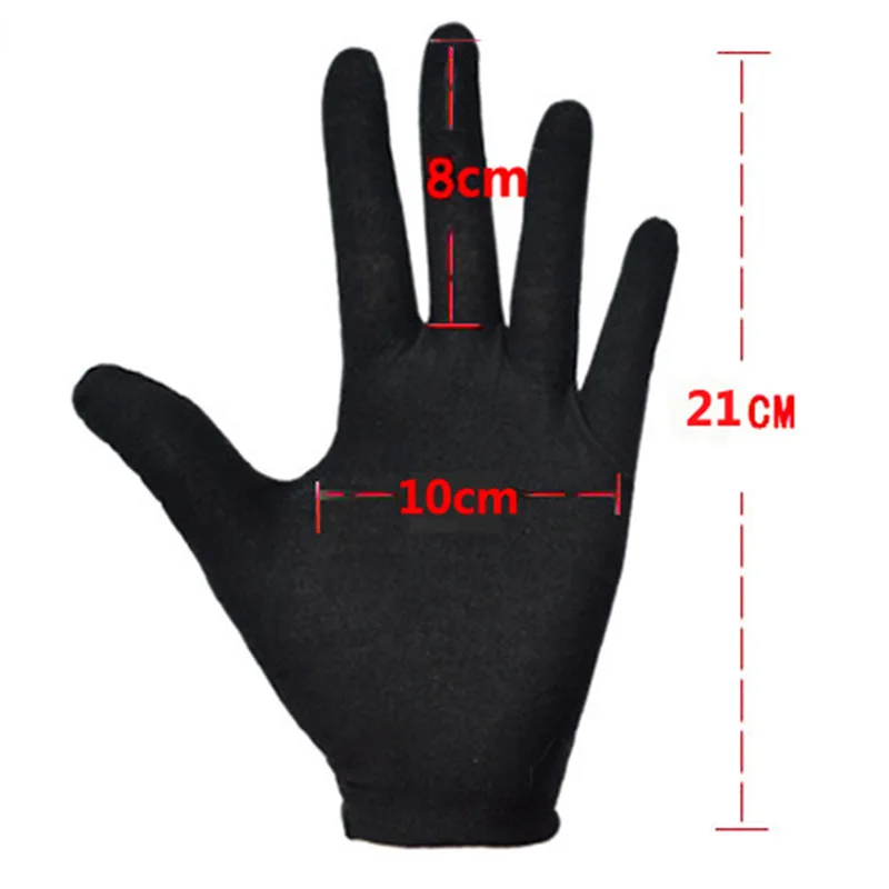 Black Cotton Gloves Soft Large Sensitive Cleaning Dry Moisturizing Hand Protection Household Protective Gloves Kitchens 12Pairs