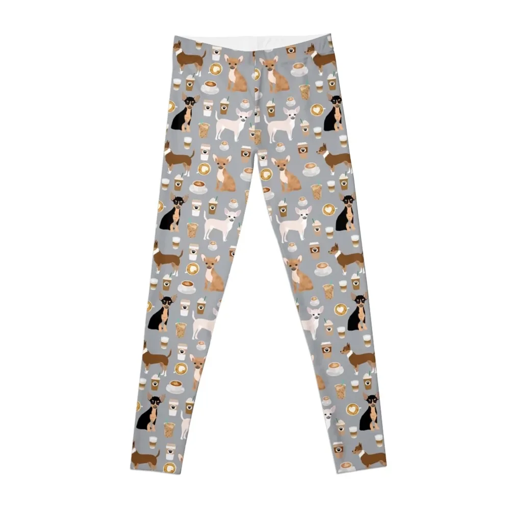 Chihuahua Dog Breed Coffee Pupuccino Dog Art Chiwawas Chihuahua Regali Leggings Per Ragazze Sport Per Leggings Da Donna