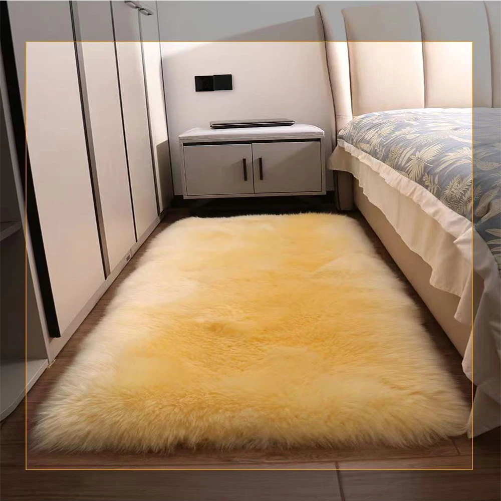 Natural Australian Sheepskin Blanket Lambskin Rug Home Decor Bedroom Real Fur Throw Genuine Sheep Fur Carpet 4
