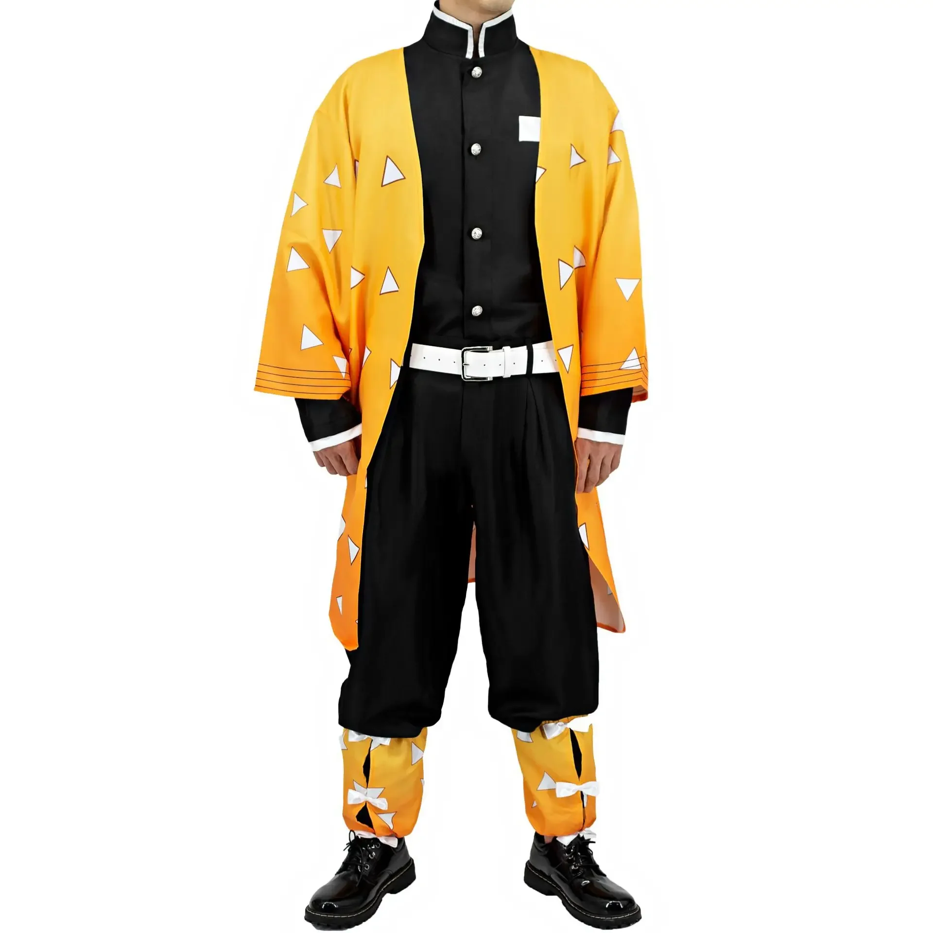 Anime Demone Slayer Kimetsu No Yaiba Agatsuma Zenitsu Cosplay Costume - Foto 2