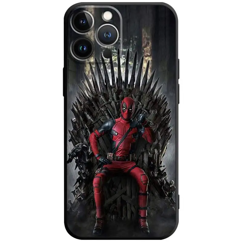 thumbnail image 1 of Funda de teléfono de silicona de Marvel Deadpool para Apple iPhone 15, 11, 14, 13, 12 Pro Max, 13, 12 Mini, XS Max, XR, X, 7, 8 Plus, 1 of 5