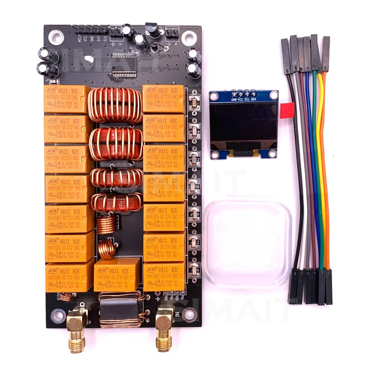 안테나 튜너 보드 마더보드(스크린 포함) 완성형 버전 DIY 안테나 키트 테스터 전자 부품 ATU?100 400MA