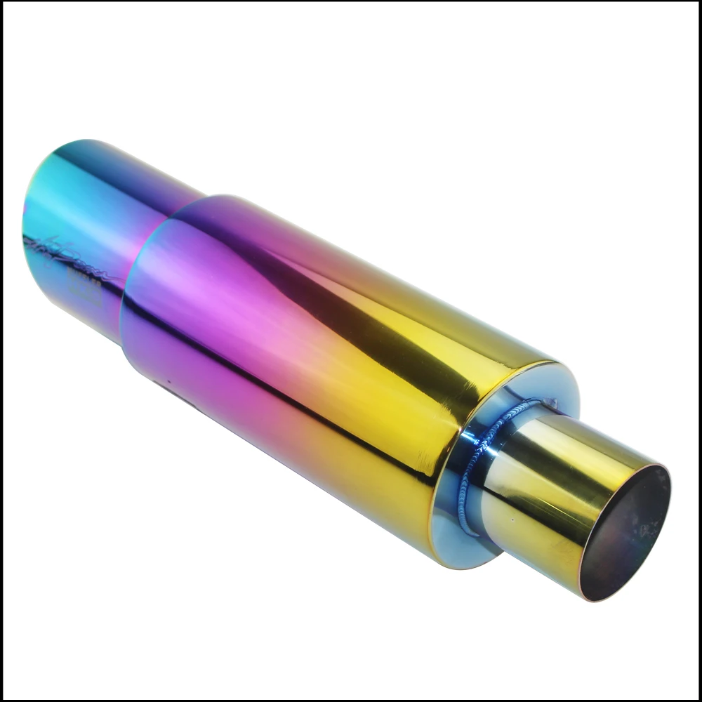 Motorcycle Exhaust Muffler Car Exhaust Tail Pipe Universal Stainless steel ID 51MM 57MM 63MM outlet 89mm
