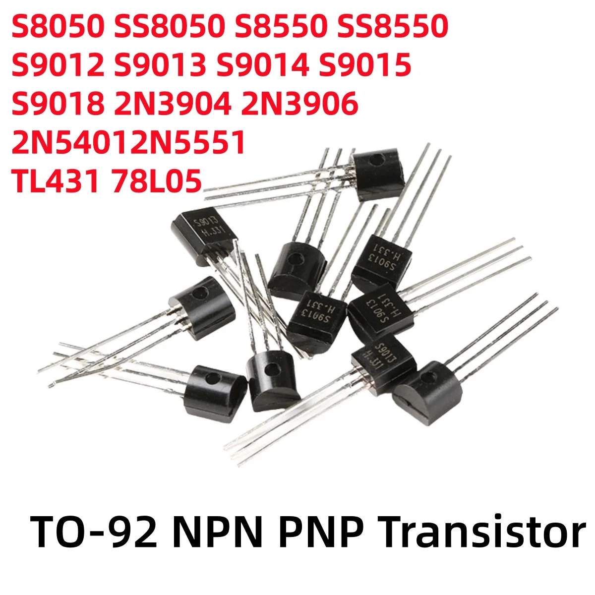 High-Quality Mixed Pack of NPN PNP Transistors – 100/200 Pieces, SOT-23 TO-92 Package