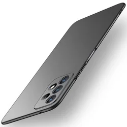 Cyan Ultra Slim Frosted Hard Plastic Phone Case for Galaxy A72 5G (Black)