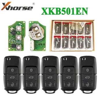 Xhorse XKB501EN VW 폭스바겐 B5 용 3 버튼 범용 와이어 원격 자동차 키 X001-01, VVDI2 VVDI 키 도구, 5 10 개