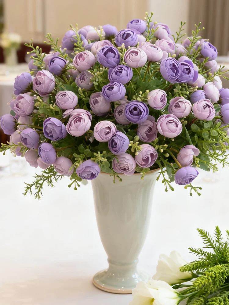 Seiden-Kunstblumen Teeblüten Festival Hochzeit Brautstrauß Kranz Heim Zimmer Tisch Vase Garten Bogen Deko DIY Geschenk Bestseller – Detail 7