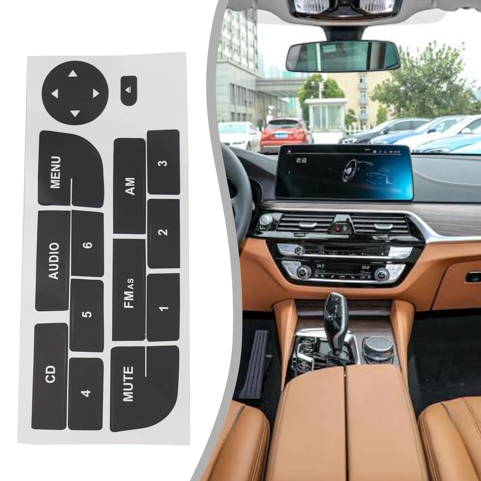 

Repair Decals Radio Button Auto Parts CD Keys Car Interior Decoration Interior Trim Matte Black Multimedia Radios