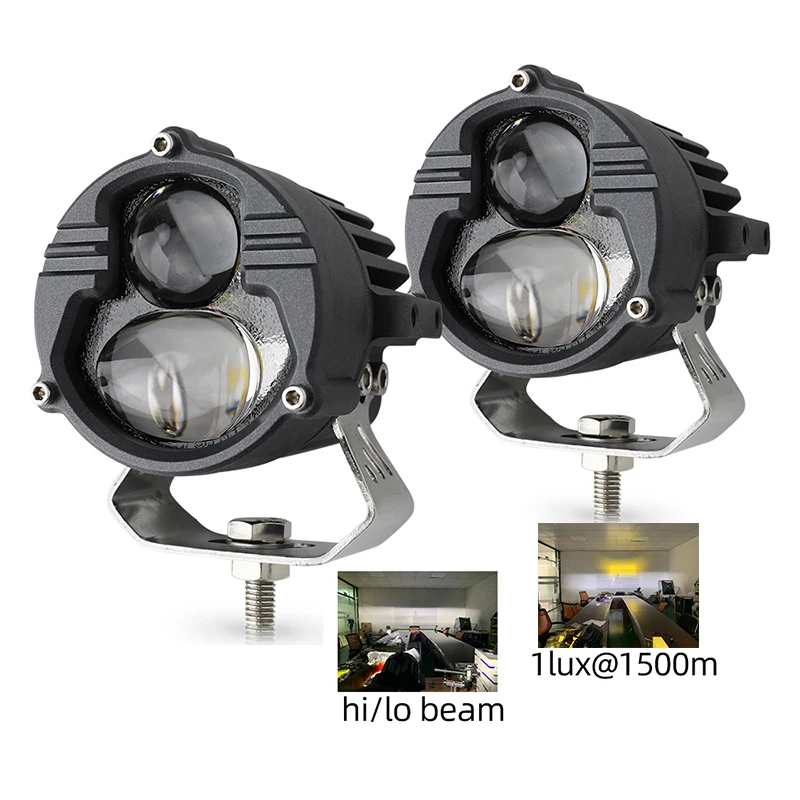 Caroly3 Inch 80W 1500M U30 Dual Color White Yellow High Low Beam