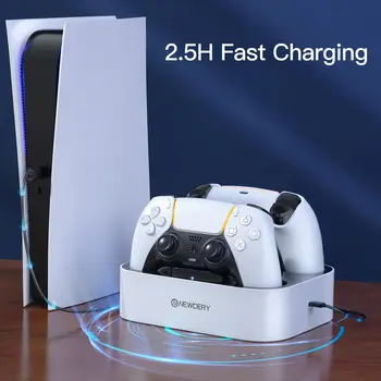 PS5 Controller Charger Station for Playstation 5 Dual for for DualSense Edge Control Fast Charging Dock Stand with Cable 3