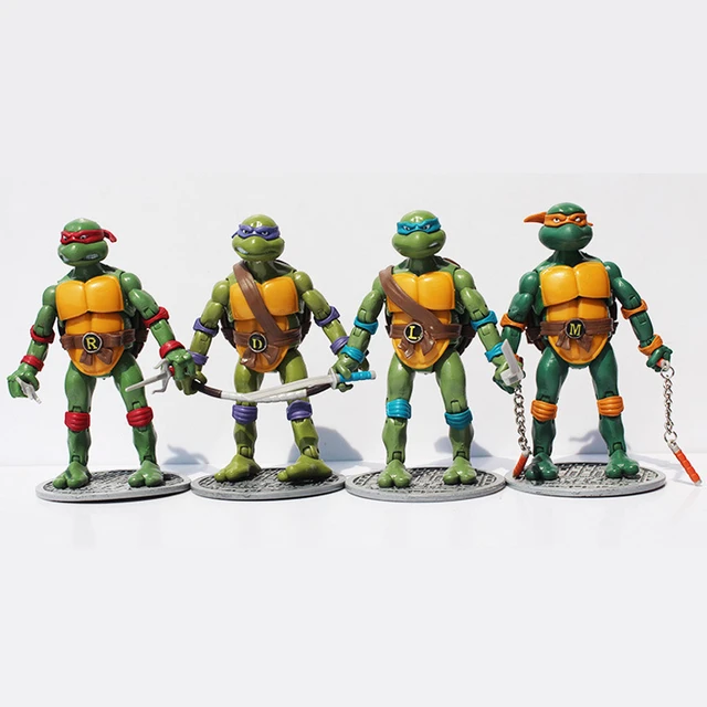 4 pz/set Teenage Mutant Ninja tartarughe Action Figure Film Edition TMNT  modello mobile giocattoli - AliExpress