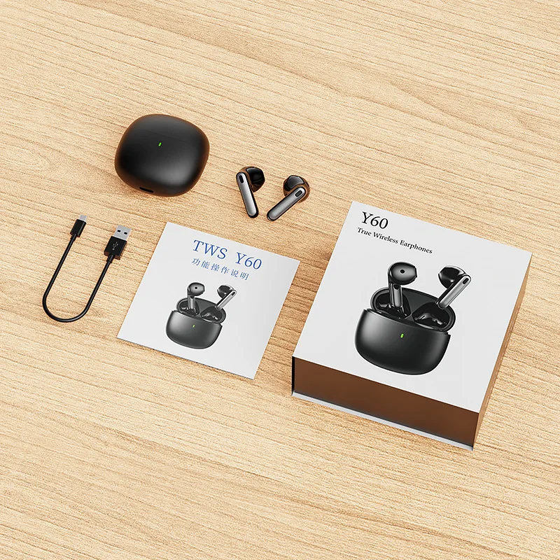 Y60 Wireless Earphones Bluetooth 5.3 Headphones In Ear Noise Cancell Stereo Music Earbuds Touch Control Earbuds With Microphone