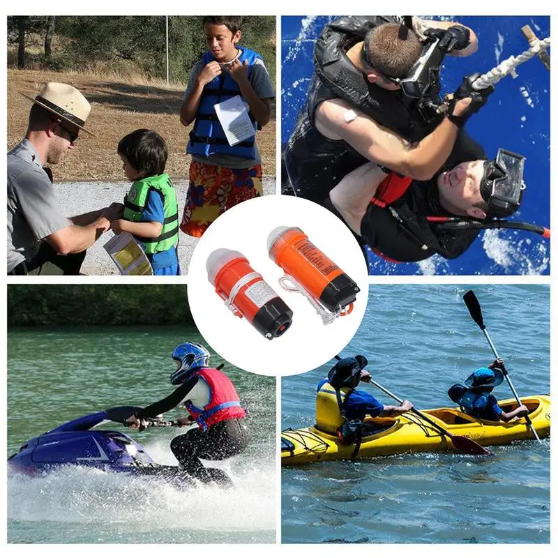 Marine Life Jacket Lamp Lightweight Waterproof Life Vest Light life jacket light For Kayaking Drifting Marine Position Indicator LED Strobe Light