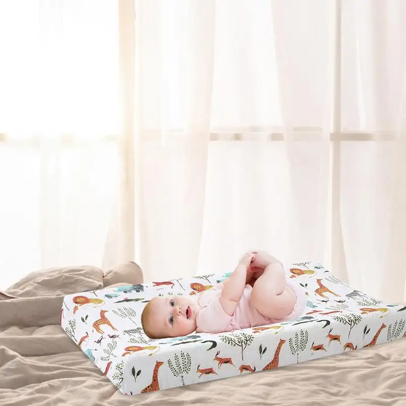 Diaper Changing Pad Cover Cotton Soft Breathable Changing Table Cover Waterproof Cute Print Patterns Diaper Table