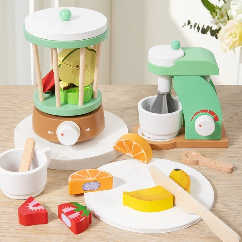 Funny Children's Kitchen Wooden Simulation Kitchen Set Fruit and Vegetable Cutting Fun Parent-child Interactive Toy Gift