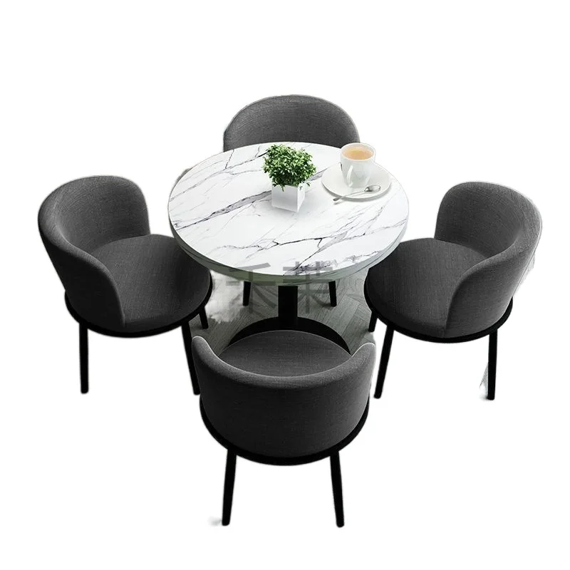 

Minimalist reception negotiation table and chair combination