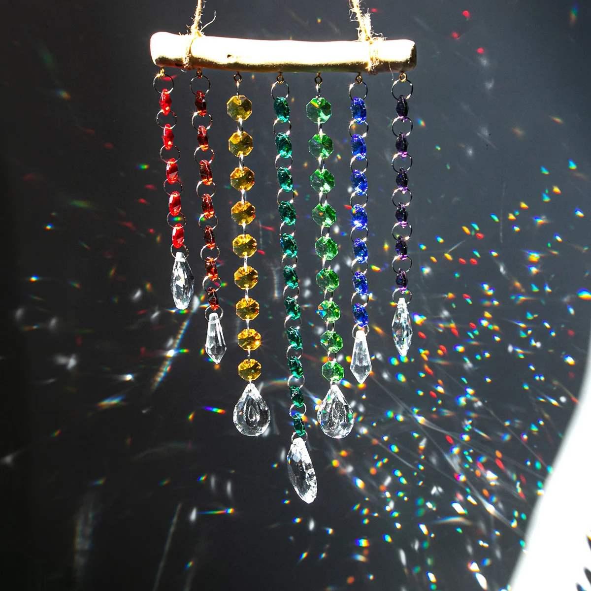 1pc Crystal Wind Chime Pendant Outdoor Gardening Window Room Hanging Wall Decorations outdoor wind chimes wind bell pendant
