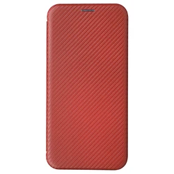 Luxury Carbon Fiber Leather Flip Wallet Case for Xiaomi 15Ultra (Light brown)