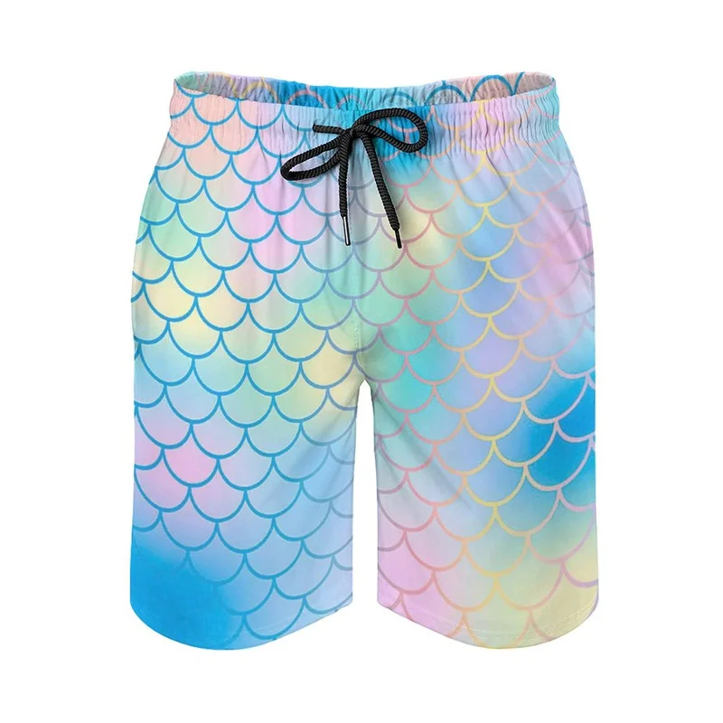 Mermaid Fish Scales Graphic Shorts Pants 3D Printing Hip Hop y2k Board Shorts Summer Hawaii Swimsuit Woman 2023 Surf Swim Trunks 6