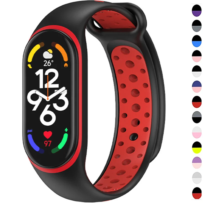 Cinturino Sportivo Per Xiaomi Mi Band 7 6 Nfc Bracciale In Silicone Smart Wristband Miband 4 Cintura Pulseira Correa Mi Band 3 4 5 Cinturino