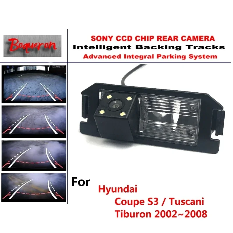 

For Hyundai Coupe S3 Tuscani / Tiburon 02~08 CCD Car Backup Parking Camera Intelligent Tracks Dynamic Guidance Rear View Camera