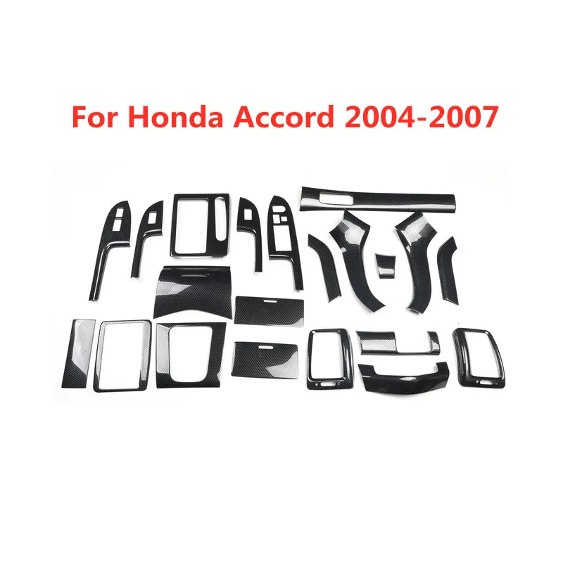 

Напечатанная Автомобильная центральная консоль из углеродного волокна, крышка панели передач, выходное отверстие, управление окошком, литье, отделка для Honda Accord 2004-2007