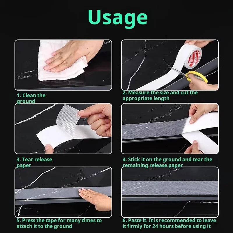Transparent Silicone Anti-Slip Grip Pad - Self-Adhesive, Wear-Resistant, Waterproof with Grid Pattern