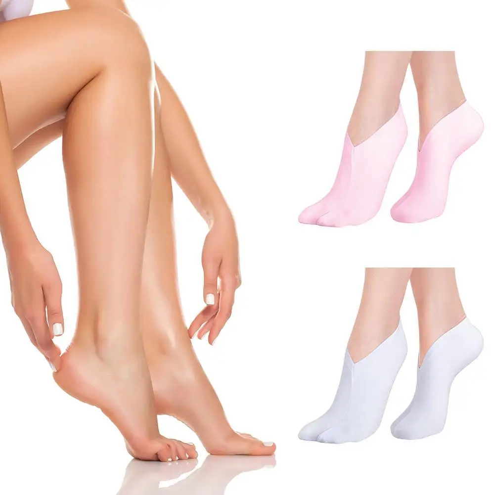 Silicone Moisturizing Spa Gel Heel Socks Foot Care Socks Remove Dead Skin 1Pair