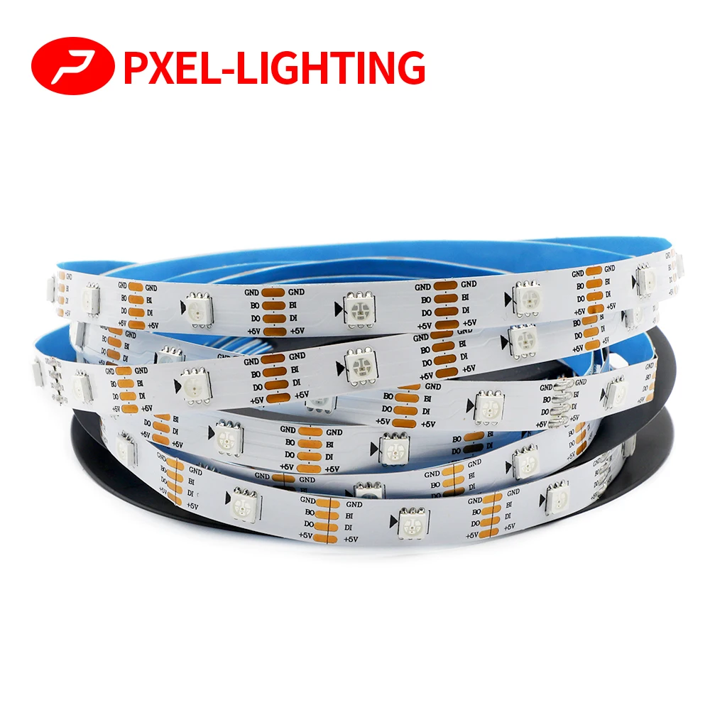 

WS2813 DC5V (WS2812B upgrade) LED Strip Light RGB Individually Addressable LED Lights Dual Signal 30 60 144 LEDs TV Backlight