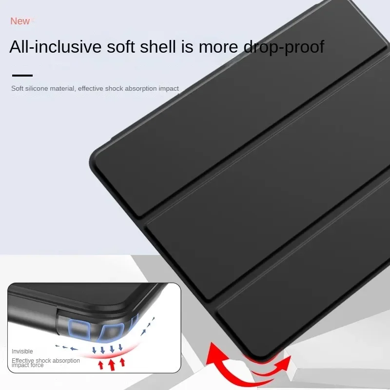 Premium Protective Magnetic Folding PU Stand Case with Soft TPU Back