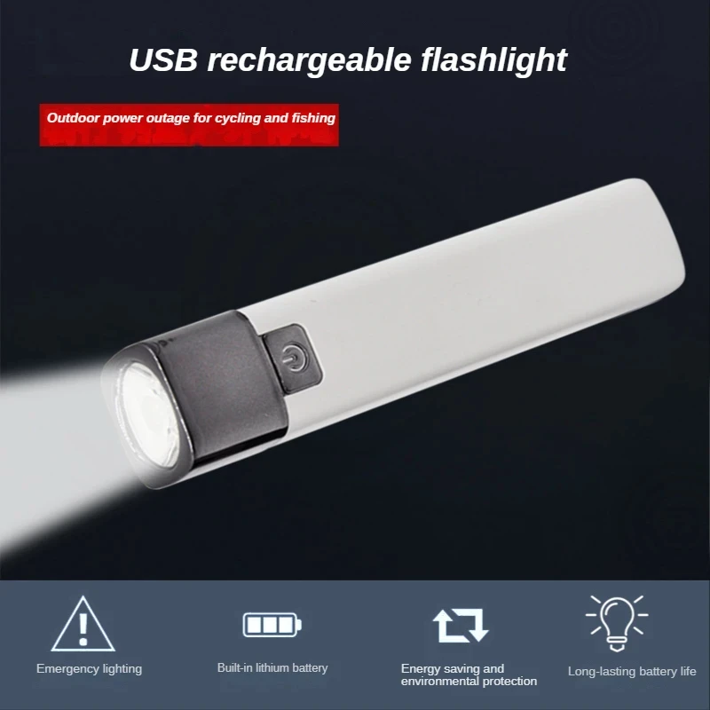 Description Picture 2 of itemMini USB Waterproof Lighting Portable Spotlight Rechargeable Flashlight Lights for Indoor Outdoor Play Camping and Fishing Lamps