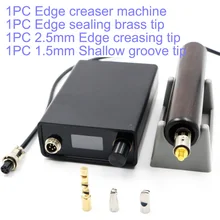  Leather Edging and Creasing Machine Electric Creaser Linear Tool Iron Tips Optional for Hot Process Grooving Edge Sealing Work 