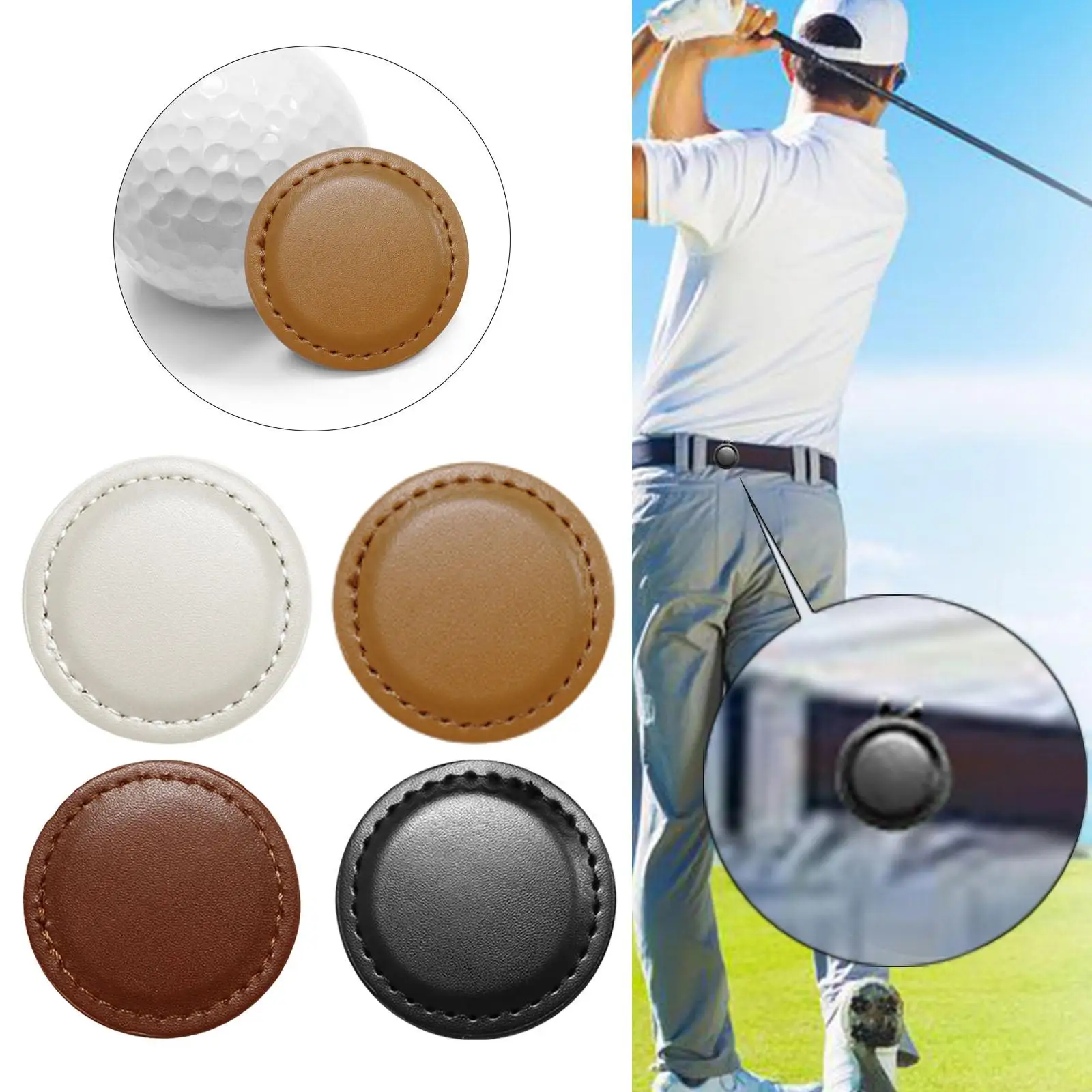 10x Golf Ball Markers Lightweight Craft Gift Mark Equipment Golf Cap Holder Portable for Training Outdoor Practice Sports Golfer
