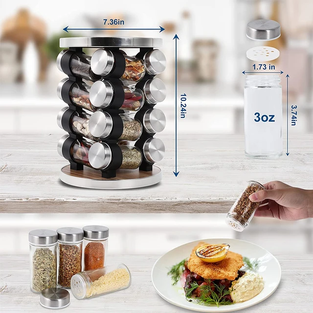 Spices And Seasonings Sets, Revolving Countertop Spice Rack, Spice