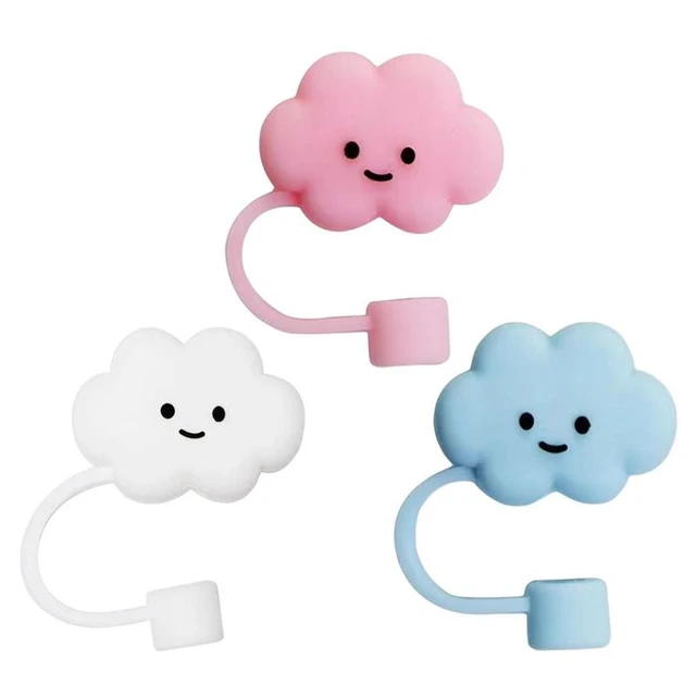 Cloud Straw Cover Toppers, Silicone Straw Cover Cap, Reusable