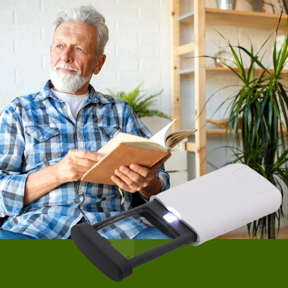 1-5PCS 4X Magnifying Glass Foldable Mini Pocket Loupe Magnifier With LED Handheld Illuminated Magnifier for Reading Jewelry