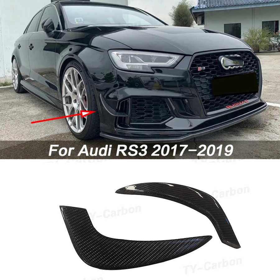 

Наклейки для украшения переднего бампера, вентиляционного отверстия, боковых канавок для Audi RS3 седан, плавники, акулы, 2017-2019