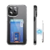 Sacoche Téléphone MagSafe Magnétique Transparent Métal iPhone Carte