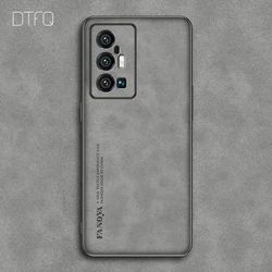 Leather Pattern Shockproof Back Cover Case for Vivo X70 Pro Plus (Gray)