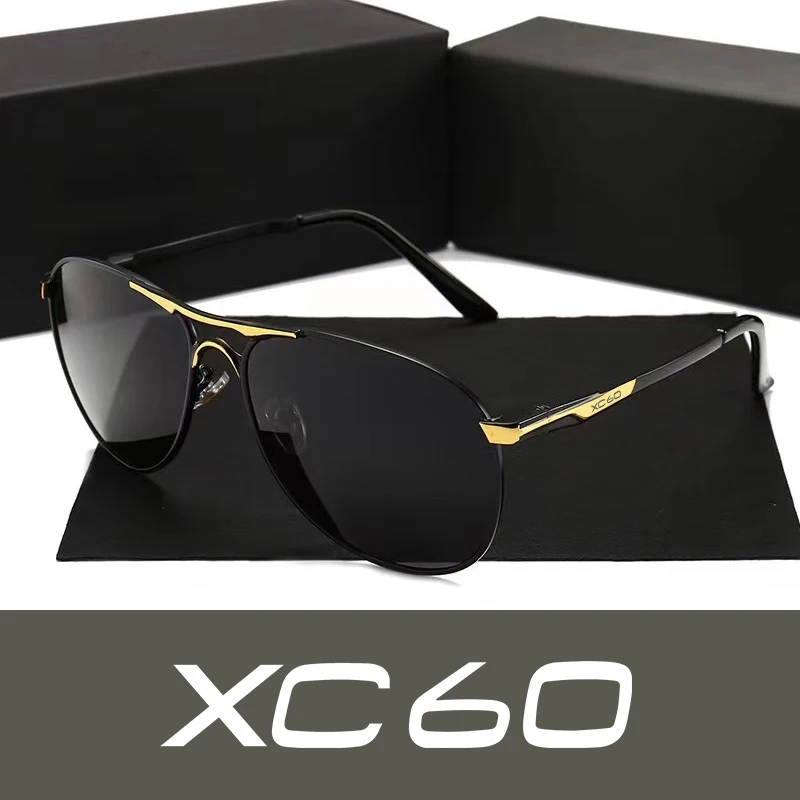 Men's Polarized Sunglasses Metal Driving Sun Glasses For Volvo XC60 Car Styling Accessories