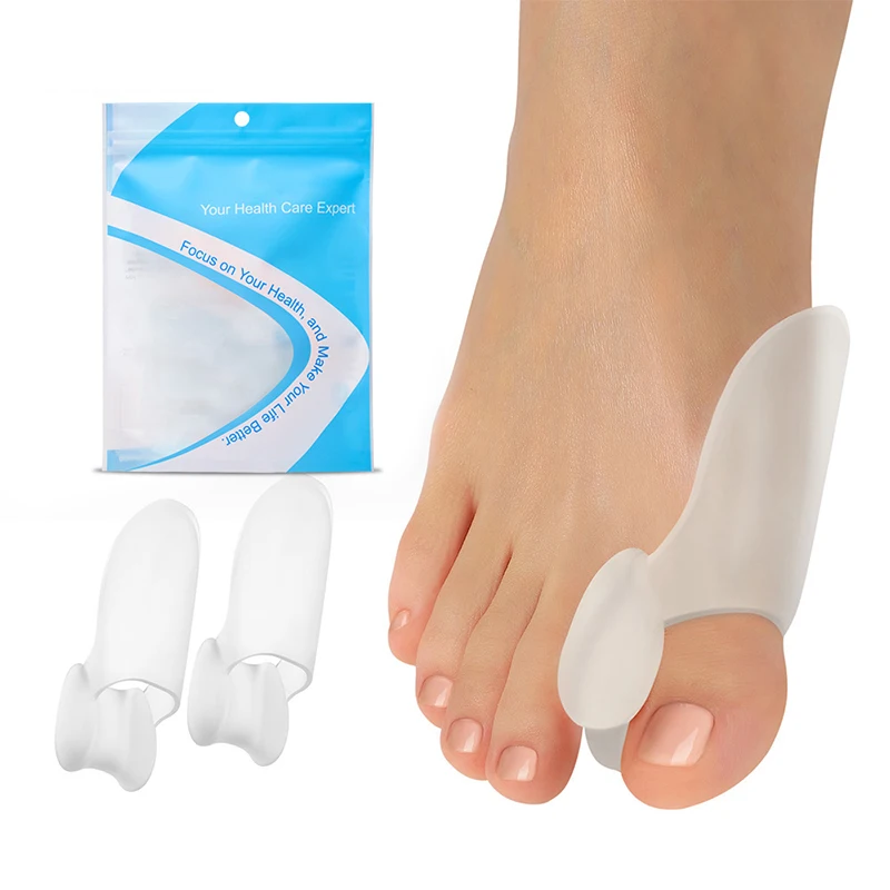 

1Pair Silicone Toes Separator Bunion Bone Ectropion Adjuster Toes Outer Appliance Foot Care Tools Hallux Valgus Corrector