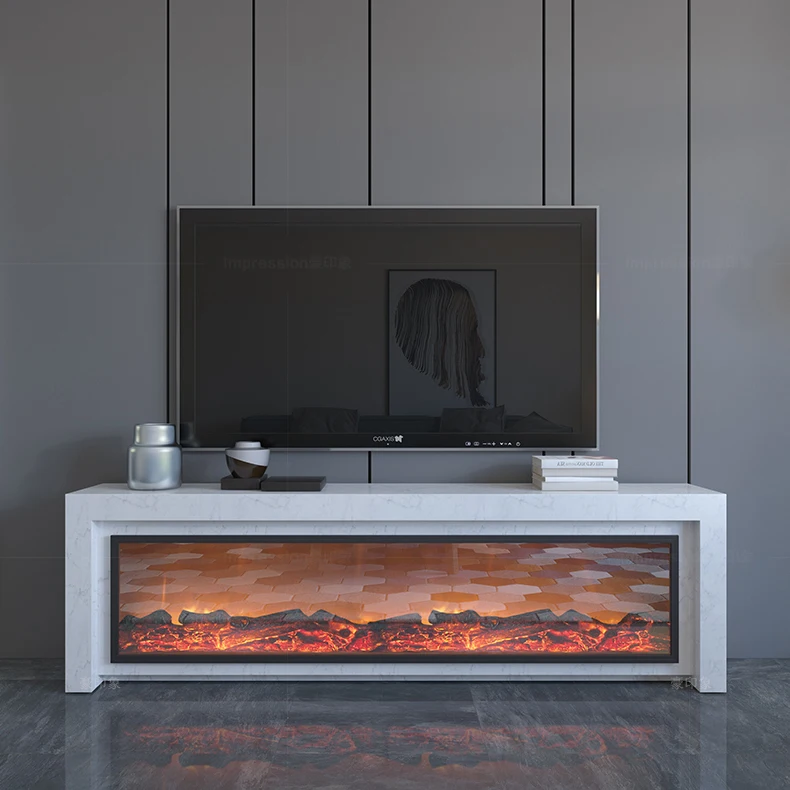 เตาผิงไฟฟ้าแบบฝังขนาดสั่งทำพิเศษ 72 100 นิ้ว พร้อมไฟ LED ไม่มีระบบทำความร้อน 1