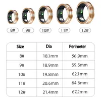 Men's Stripes smart ring, sleep and heart rate tracker,long battery life, compatible with iphone/Android women's smart rings 6