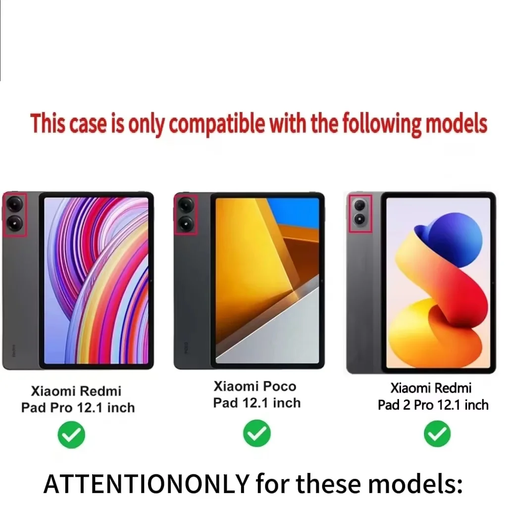 Premium TPU Triple-Fold Soft Shell Tablet Cover, 12.1 Inch